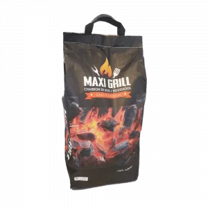Un sac de charbon de bois pour barbecue de la marque MAXI GRILL, 7kg qualité premium restaurant viande