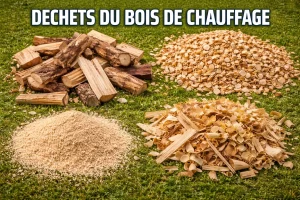 déchets du bois de chauffage