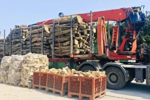 Grumier bois de chauffage transport de troncs d'arbres 4 mètres