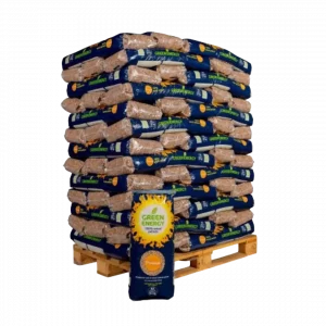 Palette de pellet green energy premium 15kg 65 sacs livraison à domicile