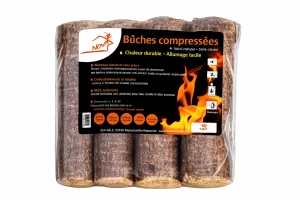 Bûche compressée Nova feuillu bois dur pour bois de chauffage