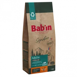 Croquette pour chat adulte stérilisé au poulet Babin signature