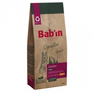 Croquettes pour chien adulte de grande taille marque babin signature 12KG