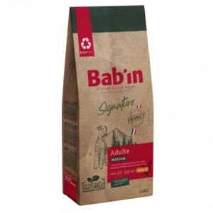 Croquettes pour chien moyen adulte au poulet 12kg babin signature