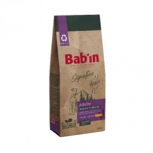 Croquettes pour chien moyen stérilisé adulte au poulet 12kg babin signature