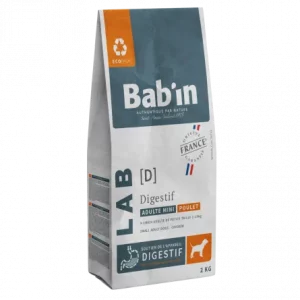 Croquettes digestives pour petit chien adulte à digestion sensible et difficile babin lab