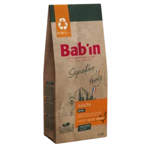Croquettes pour chien mini adulte au poulet babin signature 2 ou 6kg naturelles et riches